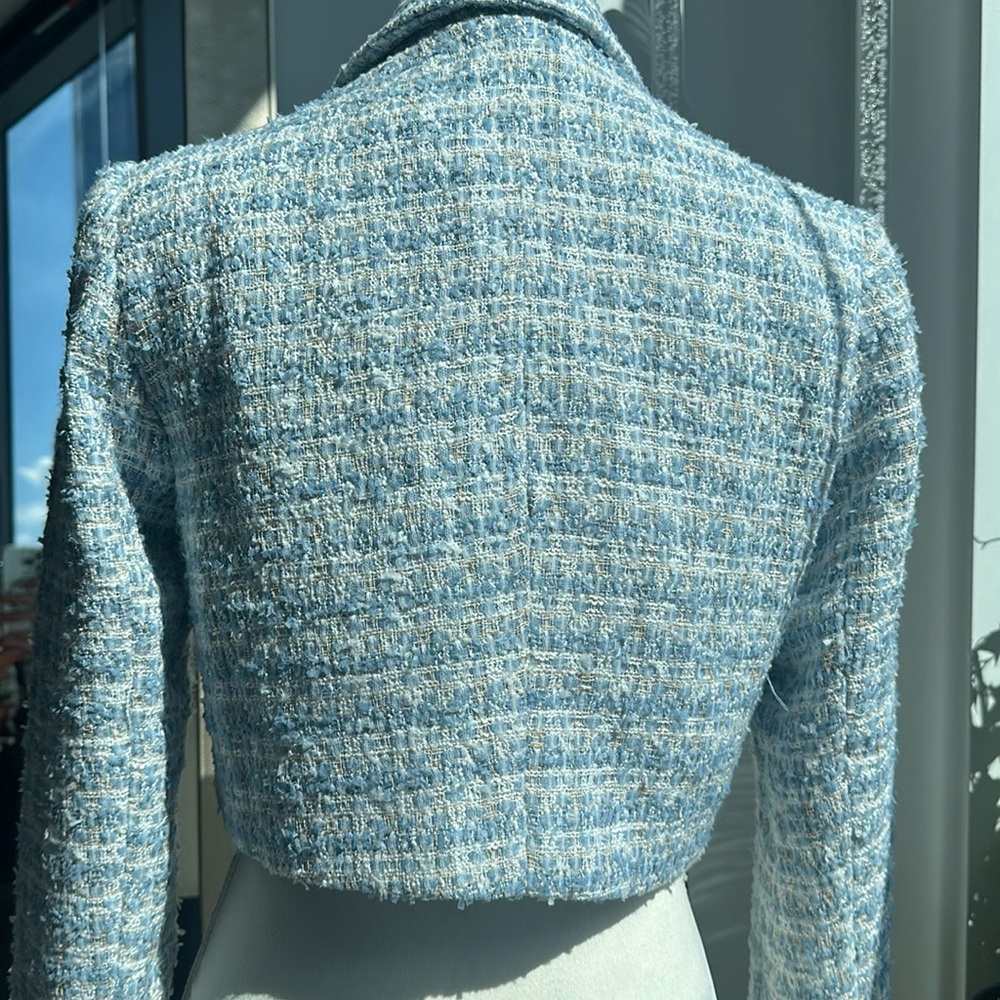Tweed Blazer - Blue - Picture 4 of 9